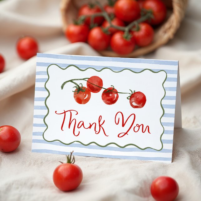 Carte De Remerciements Cadeau de naissance pour un bébé tomate mignon (Créateur téléchargé)
