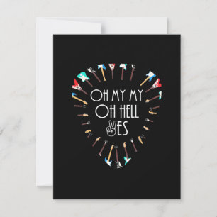 Carte De Remerciements Cadeau de Noël Oh Ma Guitare Oh Enfer Oui