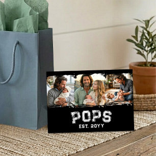 Carte De Remerciements Cadeau de photo de 3e année Pops Est de style univ