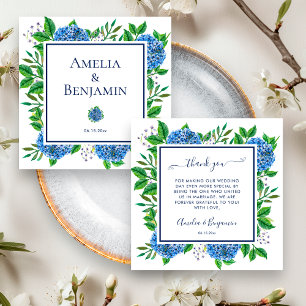 Carte De Remerciements Cadeau de remerciement Hydrangeas pour célébrant d