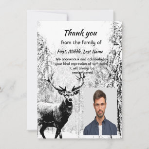 Carte De Remerciements Cadeau de remerciement mémorial pour chasseur de c