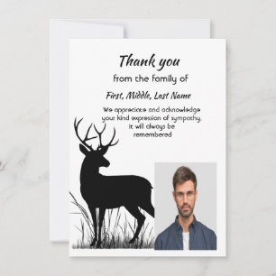 Carte De Remerciements Cadeau de remerciement mémorial pour chasseur de c