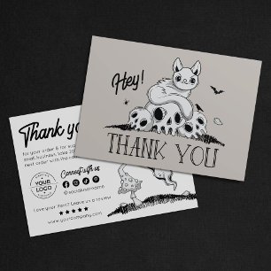 Carte De Remerciements Cadeau de remerciement minimal fantomatique et mig