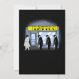 Carte De Remerciements Cadeau de tatouage de Pengiun