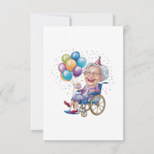 Carte De Remerciements Cadeau drôle d'anniversaire pour grand-mère âgée p