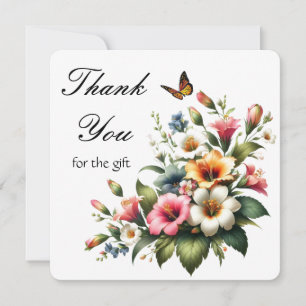 Carte De Remerciements Cadeau Hibiscus floral