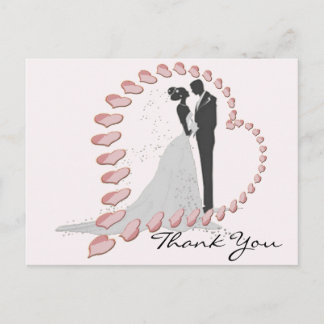 Carte de remerciements cadeau mariage