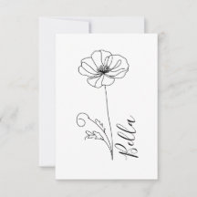 Cadeau personnalisé de fleur de naissance du mois