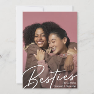 Carte De Remerciements Cadeau photo moderne Besties