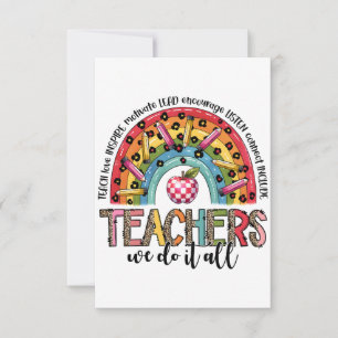 Carte De Remerciements Cadeau pour Enseignant Les Enseignants Font Tout