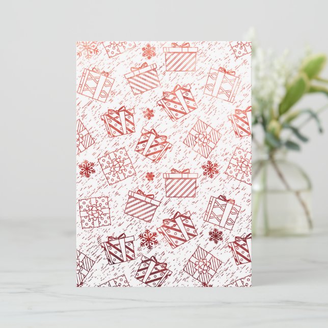 Carte De Remerciements Cadeaux de Noël 5 (Debout devant)