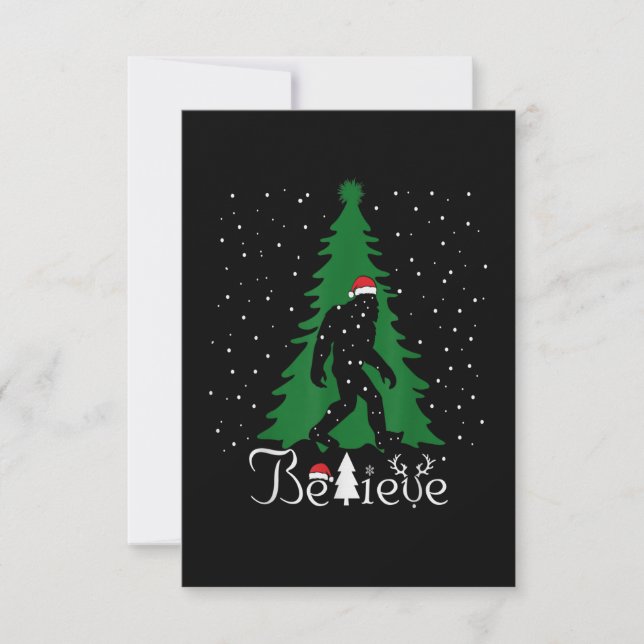 Carte De Remerciements Cadeaux De Noël Bigfoot Pour Hommes Garçons Filles (Devant)