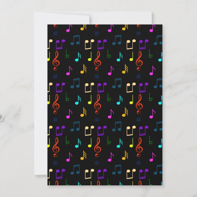 Carte De Remerciements Cadeaux de notes de musique pour musiciens Amoureu (Devant)
