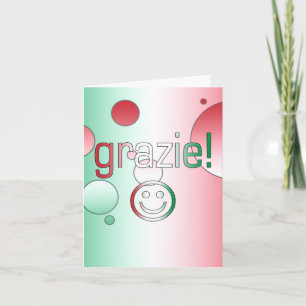 Carte De Remerciements Cadeaux italiens : Le Merci/Grazie font face