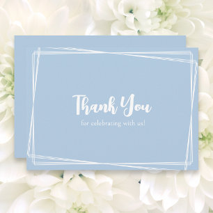 Carte De Remerciements Cadre de mariage géométrique à écriture élégante b