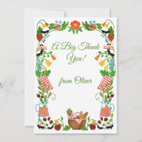 Cadre Floral de Pique-Nique à l'Aquarelle pour Rem