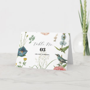 Carte De Remerciements Cadre Whimsical Secret Garden Fleurs sauvages