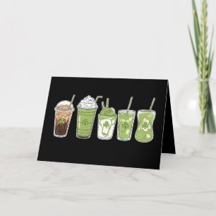 Carte De Remerciements Café Latte Green Cute Irish St Patrick's Day
