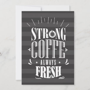 Carte De Remerciements Café Lover Strong Café Toujours frais