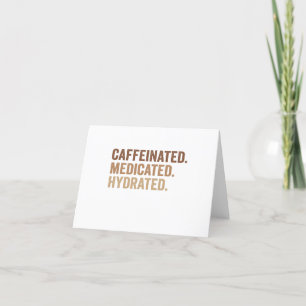 Carte De Remerciements Cafféiné Médicament Hydraté Drôle Addict Adhd