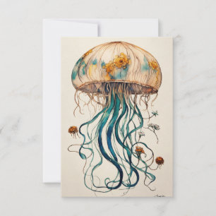 Carte De Remerciements "Cahier Jellyfish Cove : Événement de vente"