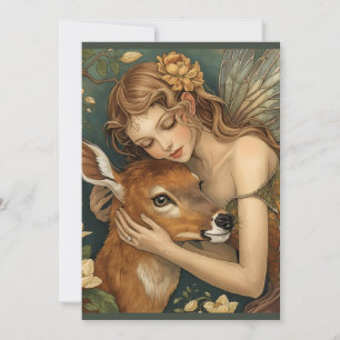 Carte De Remerciements Câlin de fée - Le cœur tendre de la nature
