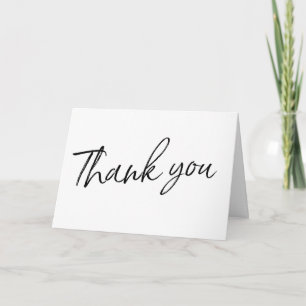 Carte De Remerciements Calligraphie Chic Lettre manuscrite Mariage "Merci