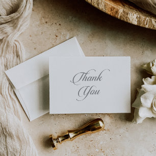 Carte De Remerciements Calligraphie grasse de mariage chic classique