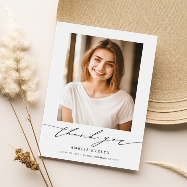 Carte De Remerciements Calligraphie minimale moderne 2023 - Photo de grad (Créateur téléchargé)