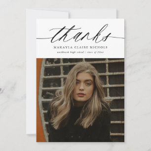 Carte De Remerciements Calligraphie moderne Deux diplômes photo