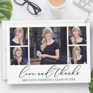 Carte De Remerciements Calligraphie moderne Encre Script 5 Diplôme photo