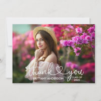 Calligraphie moderne Script Heart Graduate Photo