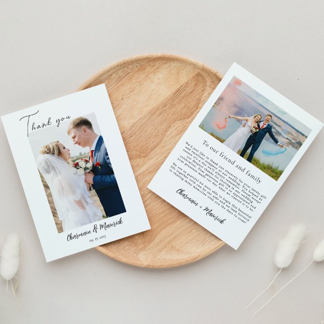 Carte De Remerciements Calligraphie simple moderne (Créateur téléchargé)