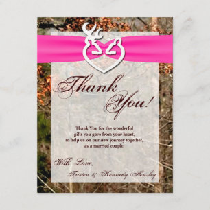 Carte De Remerciements came PLATE de mâle de daine de couples de cerfs