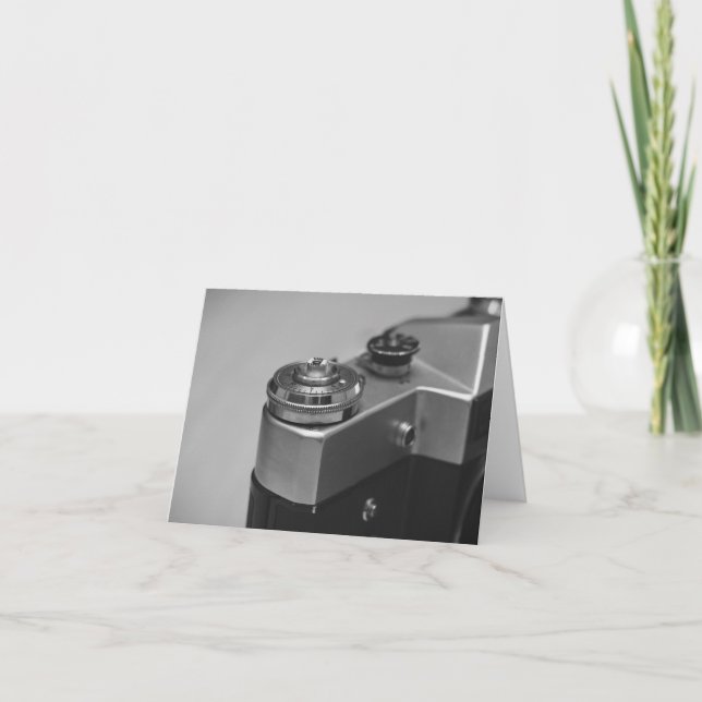 Carte De Remerciements Caméra rétro (Devant)