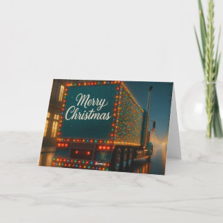 Carte De Remerciements Camion de Noël avec lumières