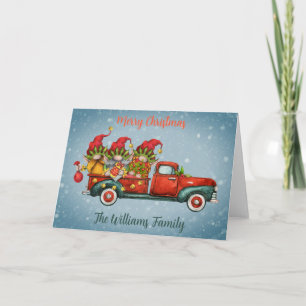 Carte De Remerciements Camion Elf de Noël