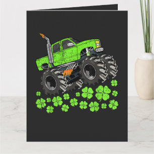 Carte De Remerciements Camion Monstre Chanceux de la Saint-Patrick pour T