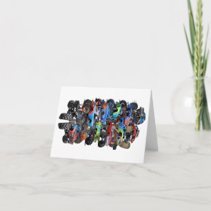 Carte De Remerciements Camion monstre de dessin animé