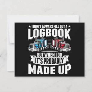 Carte De Remerciements Camionneur Funny Camionnage Humour Tracteur Traile