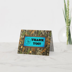 Carte de remerciements Camo bleu