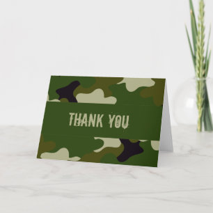 Carte De Remerciements Camouflage