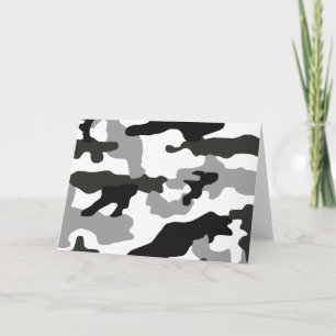 Carte De Remerciements Camouflage gris urbain n° 15 imprimé  