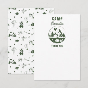 Carte De Remerciements Camp de fête de Bachelorette Camping Bach Week-end