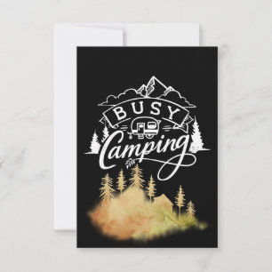 Carte De Remerciements Camping Happy Busy