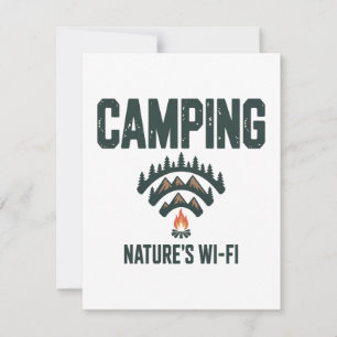 Carte De Remerciements Camping Natures Wifi