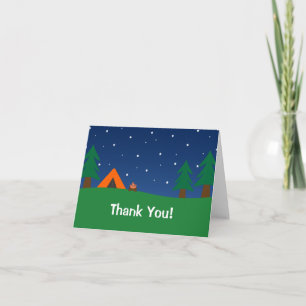Carte De Remerciements Camping Thank You