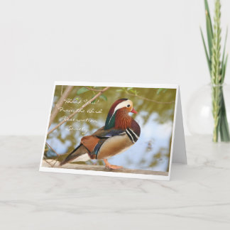 Carte De Remerciements Canard mandarin