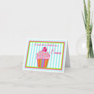 Carte De Remerciements Candy Surpise Cupcake Thank You
