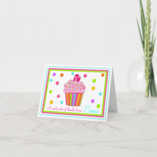 Carte De Remerciements Candy Surpise Cupcake Thank You